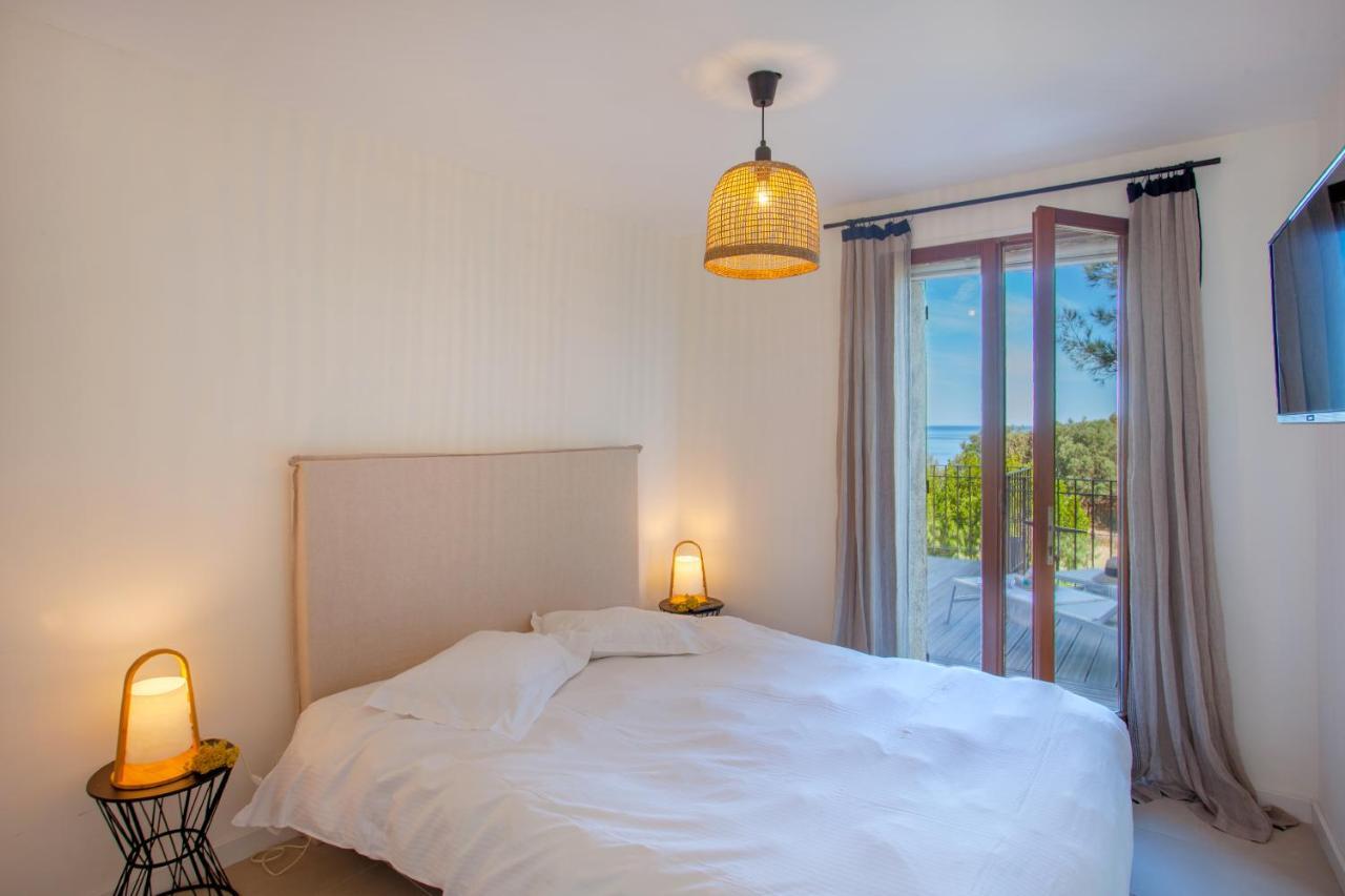 Villa Bodri, Maison En Pierre Avec Vue Mer Et Piscine Chauffee LʼÎle-Rousse المظهر الخارجي الصورة